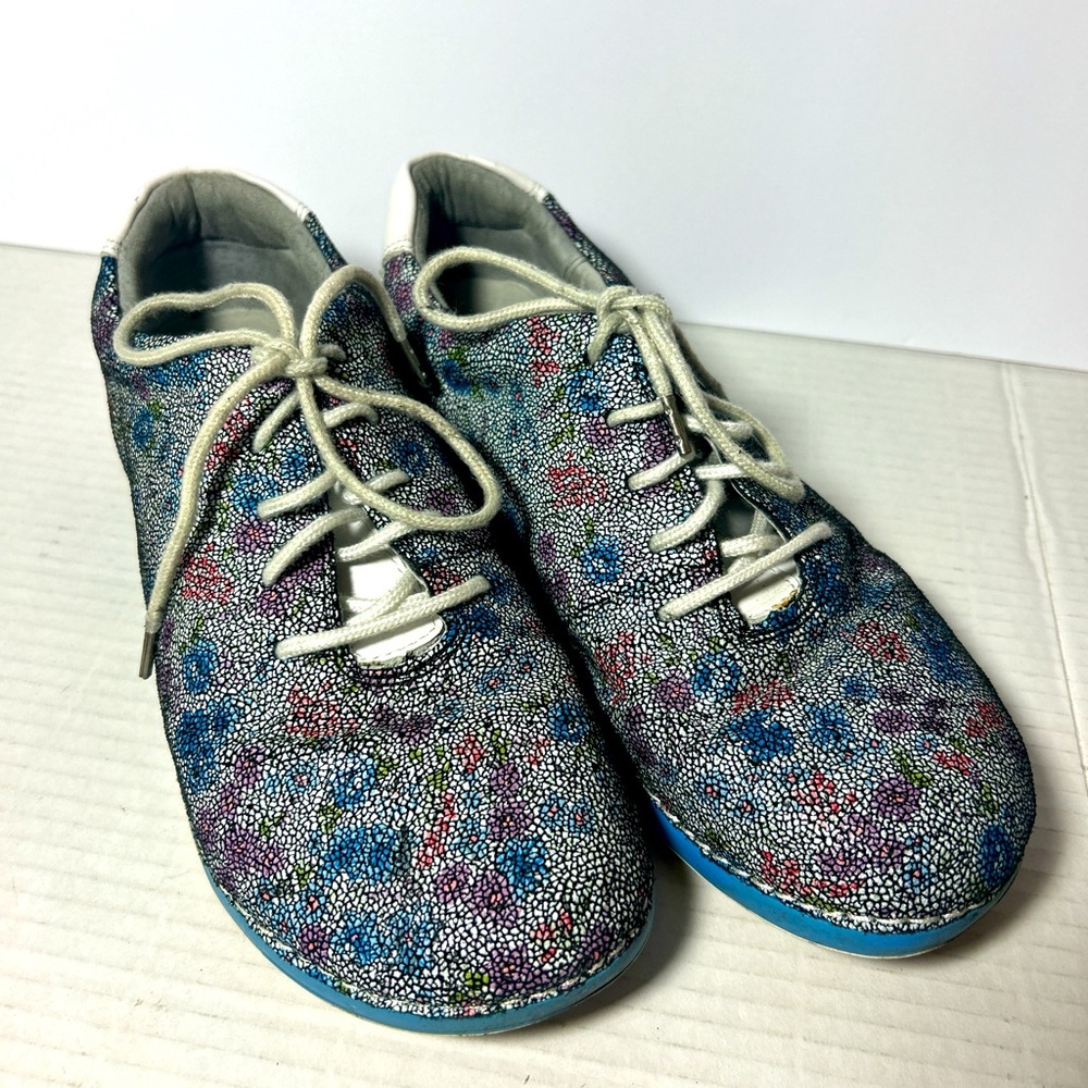 Alegria leather Colorful Patterned Lace-Up Shoes